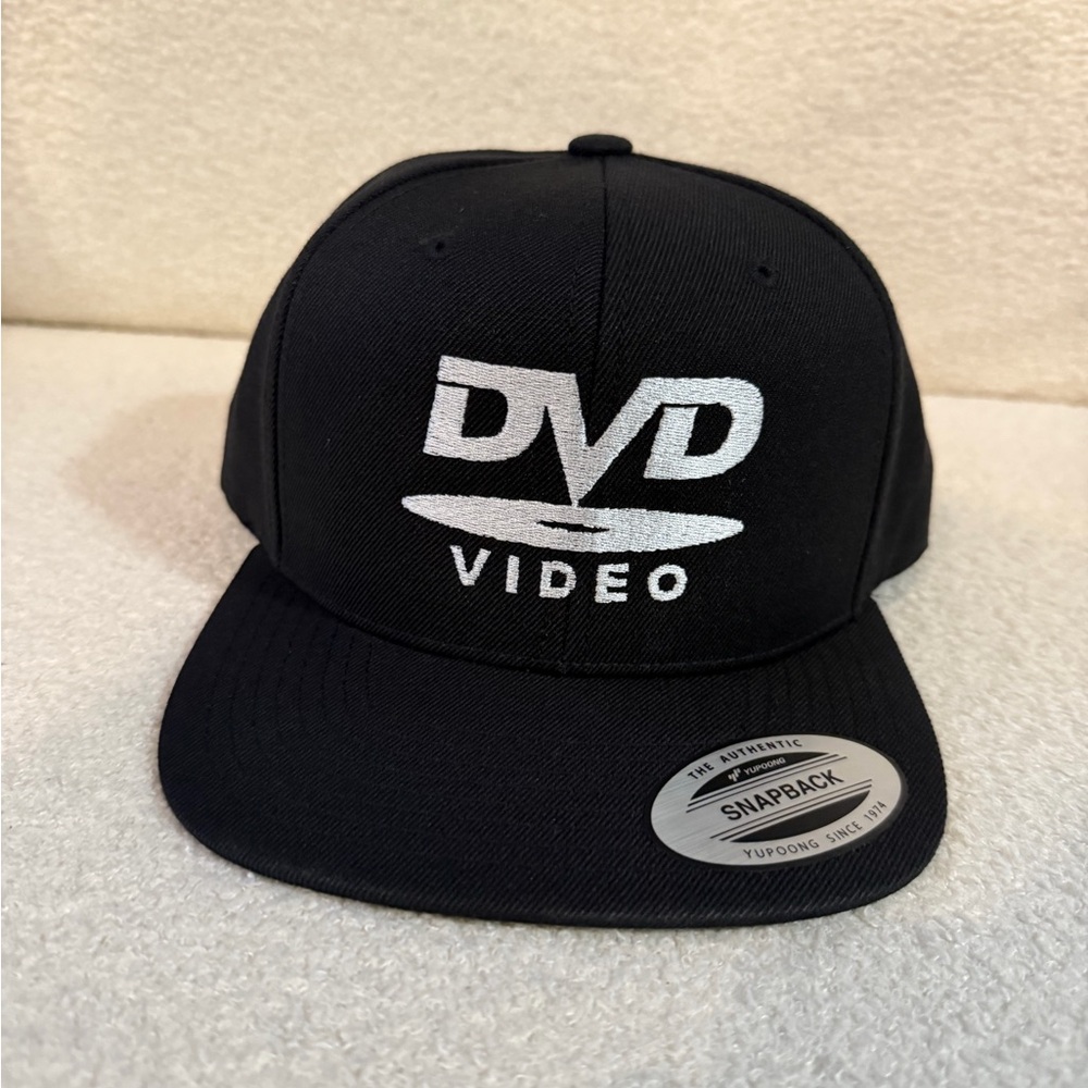 Black Snapback Hat with DVD Video Logo